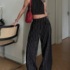 Conjunto de Top e Calça Casuais