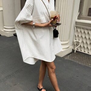 Vestido-Camisa Listrado